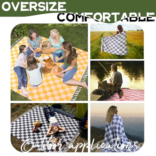 Extra Large Turkish Beach Towel Picnic Mat Throw Blanket Bathroom Quick Dry Essentials Swim Poolside Pool Accessories Swim Must Haves Hot Tub Items Spa Gadgets Adult Women Large Towel Things Stuff - color: Checked Purple, size: Extra Large 50'' x 70''