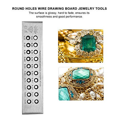 Jewelry Wire Drawplate, 4 Round Holes Wire Drawing Board Metal Drawplate Jewelry Tools Decorations Accessory(C)
