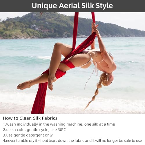 PRIOR FITNESS Pro Aerial Silks, SGS&CE Certified, 15/20/25Yards Fabric - color: Fruit Green, size: 25yard