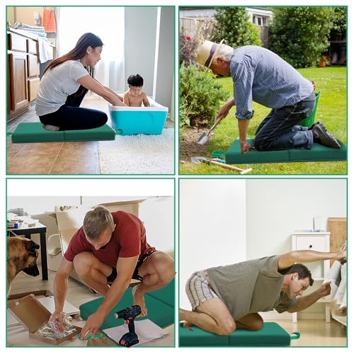Kneeling Pad, Soft Foam Cushion for Knee Support, Water Resistant, Gardening, Baby Bath, Workout Supplies, Lightweight(Green) - color: Green