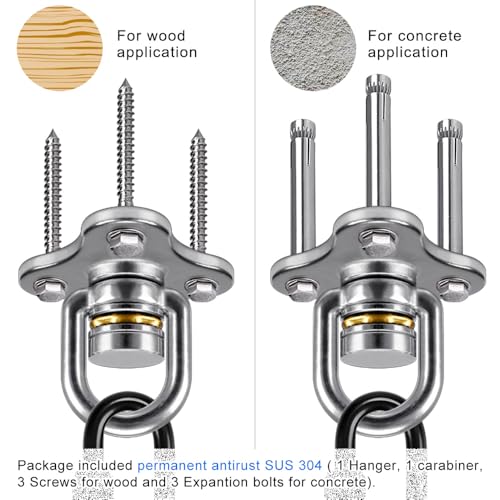 SELEWARE 1 Pack Tire Swing Swivel Hanger with Bearing Heavy Duty Swivel - color: Bearing Swing Hanger, 1 Pack