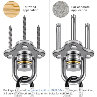 SELEWARE 1 Pack Tire Swing Swivel Hanger with Bearing Heavy Duty Swivel - color: Bearing Swing Hanger, 1 Pack