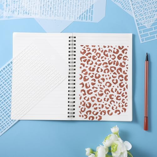 8 Pcs Journal Stencils Bullet Dotted Journals Supplies Planner Stencil | Drawing Templates, Accessories Kit, for Create Calendars Schedule, Journaling, DIY Notebook Cards, Scrapbook Decorations