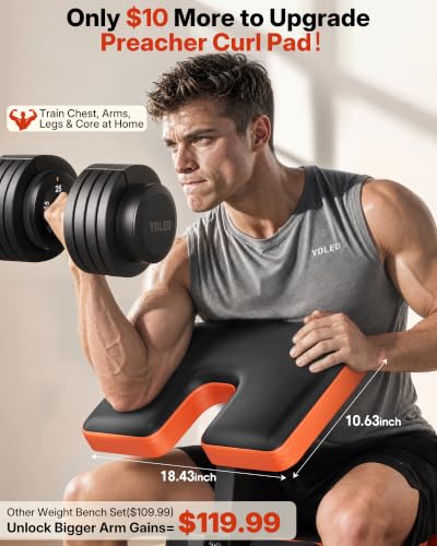 YOLEO 880-1980LBS ASTM-Certified All in One Weight Bench Set Home Strength