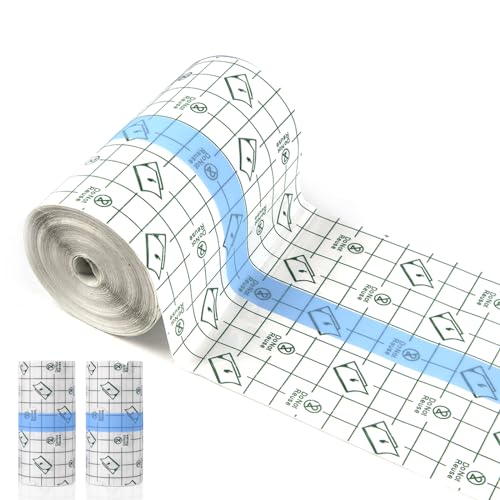 2 PCS 4 Inch x 10.94 Yard Waterproof Bandages Transparent Film Dressing, Second Skin Healing Protective, Clear Adhesive Bandages Shower Shield Dressing Tape for Tattoos Aftercare Swimming - size: 2 PCS (4 Inch x 10.94 Yard)