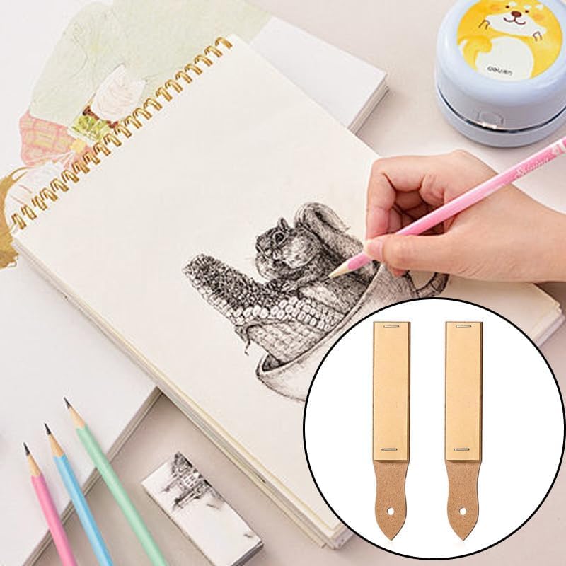 6-Pack Sandpaper Pencil Sharpeners - 12 Sheets Each, Sketch Drawing Tool for Sharpening Pastels, Crayons, Charcoal, Colored Pencils | Art & Craft Essential