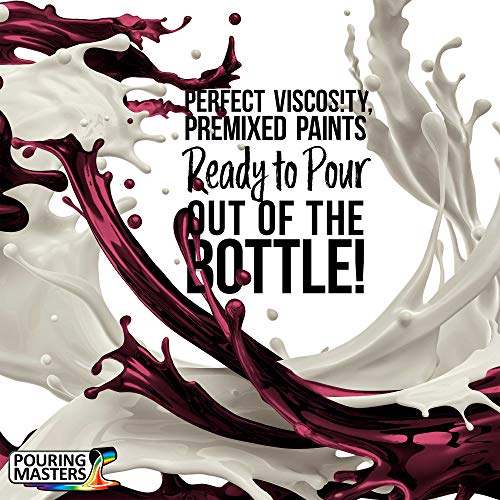 Pouring Masters Romance Novel Red Ready to Pour Acrylic Pouring Paint - Premium 8-Ounce Pre-Mixed Fluid Acrylic Paint - Fluid Art Supplies for Canvas, Wood, Paper, Tile & Rocks - color: Romance Novel Red