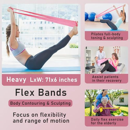 Pilates Ring Kit with Adjustable Ankle Wrist Weights, Resistance Bands, Ball, Pilates Equipment Ball for Home Workout to Tone, Sculpt and Strengthen, Fitness Magic Circle Rings for Yoga Women - color: Pink