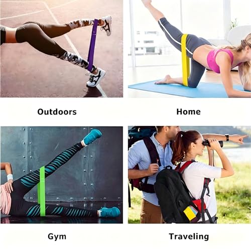 Resistance Bands Set 5-Pack, Exercise Workout Bands for Women & Men with 5 Resistance Levels, Elastic Fitness Bands for Home Gym, Yoga, Pilates, Stretching, Strength Training & Physical Therapy