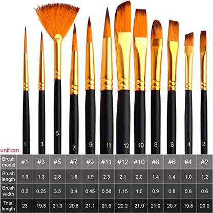 ESRICH Acrylic Paint Set, 46 Pcs Painting Supplies with Paint Brushes | Acrylic Paints, Easel, Canvas, Palette, Paint Knives, Brush Cup and Art Sponges for Hobbyists and Beginners - color: 24color