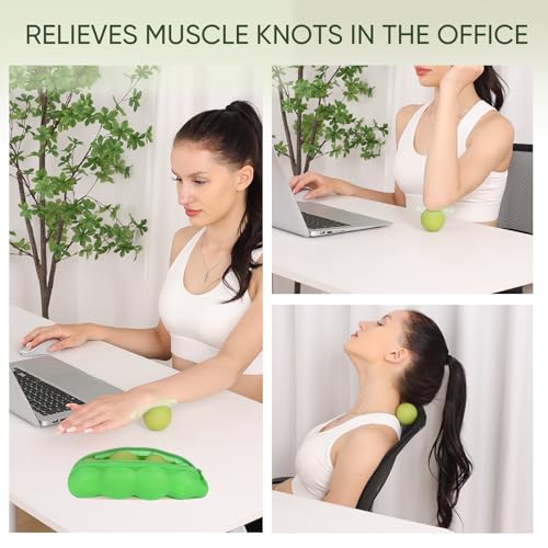 Firm Massage Lacrosse Ball Set, 4 Sizes for Myofascial Release