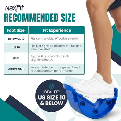 Foot & Calf Stretcher – Premium Stretcher for Plantar Fasciitis, Achilles Tendonitis Relief – Foot Rocker with Durable, Slip-Resistant Design - Stretch Guide for Effective Leg Flexibility - color: Blue