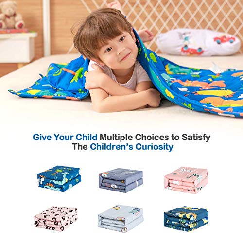 Sivio Cotton Weighted Blanket for Sleeping, 36"x48" 3 lbs, Blue Dinosaur - color: Blue Dinosaur, size: 36"x 48" 3lbs