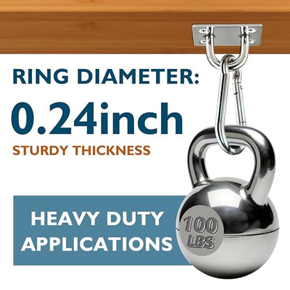10 PCS Pad Eye Hooks Stainless Steel Ceiling Hooks Ring Hook