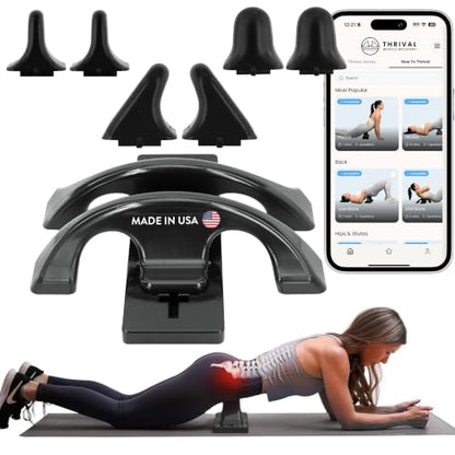 Thrival Relief Pro, Adjustable Psoas Muscle Release Tool, Carbon Black - color: Carbon Black, size: Thrival Relief Pro