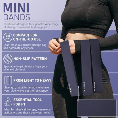PhysKcal Pilates Kit, 15-Inch Pilates Ring with 1x Pilates Ball & 5X Bands | Aesthetic Home Pilates Equipment Set, Essential Kit for Beginners in Minimalist Style. Comes in Premium Packaging - color: Navy