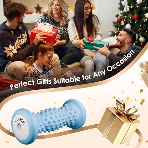Foot Roller Massager for Plantar Fasciitis, Foot Arch and Heel Pain Relief | Deep Tissue Muscle Massage, Feet Ergonomic & Rounded Top Design - color: Blue