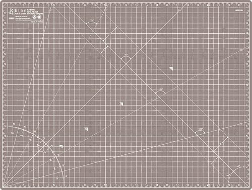 Elan Cutting Mat A2 Black & Taupe, Self Healing Cutting Mat 18x24 Inch, 5-Ply Craft Board Black, Hobby Board for Crafts 18x24 Inch - style: 24 x 18"