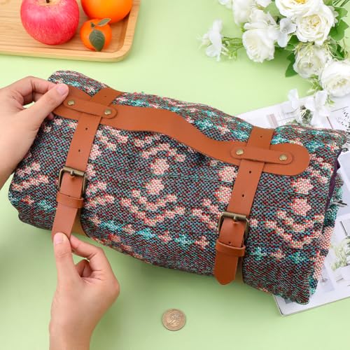 PU Leather Picnic Blanket Carry Strap Portable Leather Handle Belt Rug Carrier Brown Outdoor Motorcycle Bedroll Adjustable Yoga Mat Strap Holder for Carpet Home Camping Travel Beaches - style: Style 1