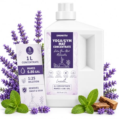 Yoga Mat Cleaner Concentrate Makes 6.86 Gal(1:25) - Removes Sweat & Odor - size: 33.8 Fl Oz (Pack of 1)