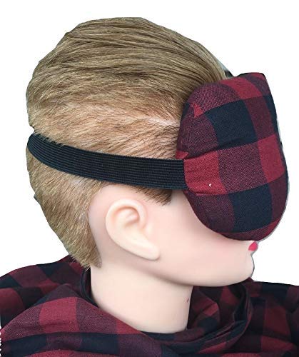 Eye Mask Lavender Eucalyptus, Sinus, Herbal Pack, Hot Cold Pack, Heat Wrap,Organic, Flax Seed, Microwave Therapy, Sleep Mask, Yoga Meditation Eye Pillow, Buffalo Plaid Checkers