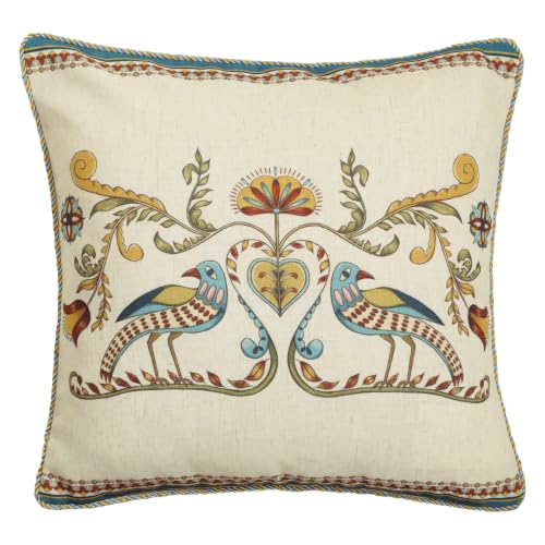patdrea Designer French Vintage Linen Throw Pillow Cover,18"x18"-Wensel C - color: Wensel C, size: 18" x 18" (Pack of 1)