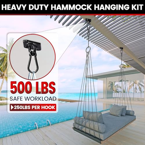 sprookber 304 Stainless Steel Pad Eye Snap Hook, M5 Ceiling Hook 500Lb,8Pcs | Hanging Kit with Screws for Hammock Chair Swing, Yoga Gym Equipment, Sun Shade Sail, Plant Hangers & Marine Boat Hardware - size: 2 Inch, style: Black Rhombus