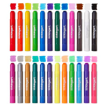 KingArt Studio Tempera Paint Sticks, Set of 24, Unique Colors 24 Piece