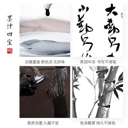 Sumi Ink, Chinese Calligraphy Ink, Liquid Black Carbon Ink, Manga Ink (500ml (17oz), Black) - size: 16.9 fl oz