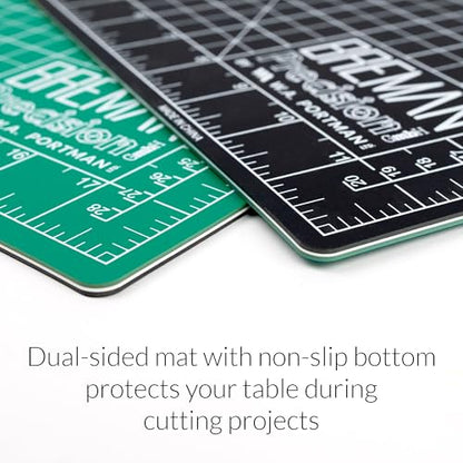 WA Portman Self-Healing Cutting Mat, Crafting Knife, 36'' Metal Ruler Set This set includes 24x36 Inch Sewing Cutting Mat, 10pc #11 Blades, Exacto Knife Set, & 36 Inch Cork Backed Metal Ruler Set - size: 24x36