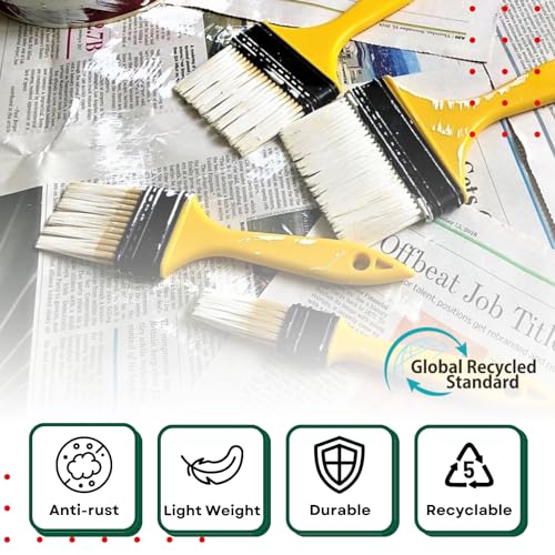 Not Chip Brush, Paint Brushes for Walls 2 inch 28 Pack, S.Chip Brush Never Lose Bristles - Small Package, 100% Plastic, for Paint, Glues, Stains and Completely Recyclable | Paint Brushes for Walls, 100% Plastic, for Paint, Glues, Stains and Single materia