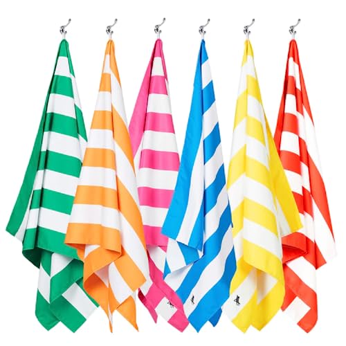 Dock & Bay Quick Dry Beach Towel - Cabana - Set of 6, Extra Large - color: Cabana - Set (6), size: Extra Large (200x90cm, 78x35")