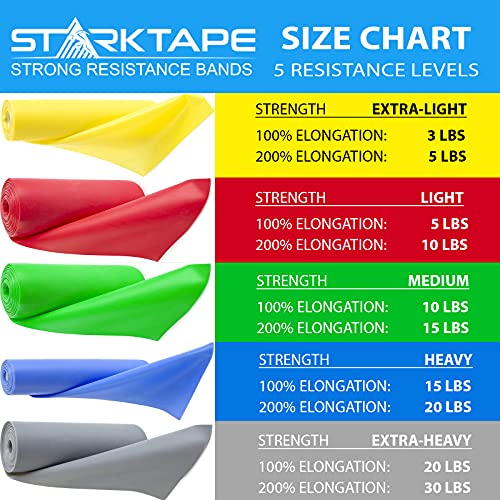Resistance Bands Professional 8,16, 25, 50 Yards Bulk Rolls. Latex-Free Elastic Physical Therapy Band. No Scent, No Powder - Perfect for Home Exercise, Yoga, Pilates, Gym, Rehab, Workout - color: Blue - Heavy, size: 50 Yards