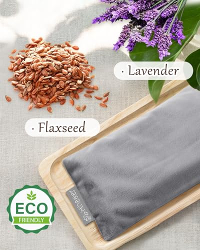 Hihealer Lavender Eye Pillow for Relaxation, Yoga, Sleep, Weighted Eye Mask - color: Grey