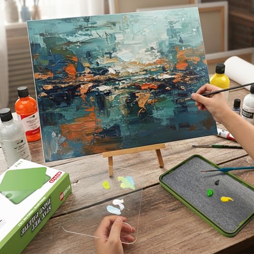 Wet Palette and Acrylic Paint Palette | 30PCS Artist Paint Brushes for Acrylic Painting, 100PCS Hydration Paper and 4PCS Sponges for Canvas & Hobby Art Projects - style: 2-in-1 Set&30 Brushes
