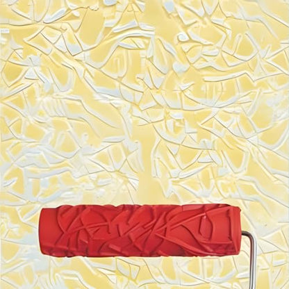 7" Texturing Roller, Patterned Textured Paint Roller, Drywall Texture Tool | Embossed Rubber Paint Roller, Decorative Art Texture Roller, Knockdown Texture Tool for DIY Household Wall Painting (BK092R) - style: BK092R