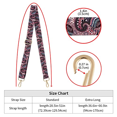 ZOOEASS Wide Shoulder Strap Adjustable Replacement Belt Crossbody Canvas Bag Handbag - color: Wide: 1.4"(3.5cm)color29, size: EXTRA LONG:66.9"(170cm)Wide:1.4"(3.5cm)