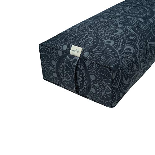 yogadesignlab | The Yoga Bolster | Comfortable, Supportive Eco-Friendly Luxury Yoga Cushion | Recycled Plastic Bottle Microfiber | Natural Cotton, Foam Filling