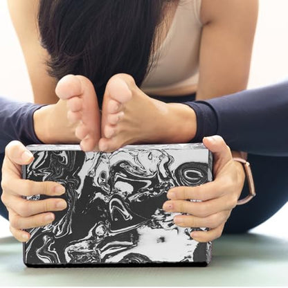 2-Pack Yoga Blocks, High-Density 9"x6"x3" Yoga Brick Foam Blocks Non-Slip EVA Foam Block Yoga Props Accessories for Yoga Pilates Stretching and Meditation - color: Camo Black