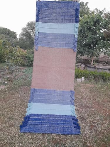 Jaipur Art & Rugs Cotton Yoga Rug - Eco-Friendly Hand-Woven Thick Mat (24”x72”x5mm) for Everyday Fitness at Home - Comfortable & Extra-Long - color: Multicolor 12