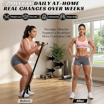 Pedal Resistance Band with Handle for Home Workout Core Fit