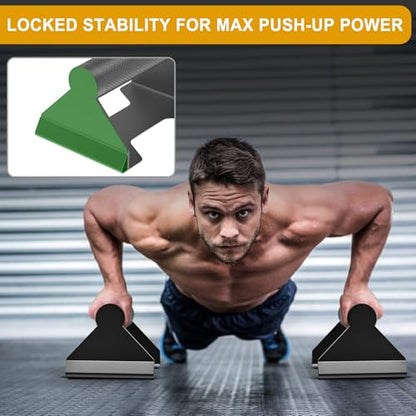 Kipika Push Up Bars, Pushup Stands, Anti-Slip Soft Plastic Push Up Handles, Bottom Anti-Slip Pad, Strength Training Equipment, Perfect for Floor Workout Exercise - color: Metal Grip