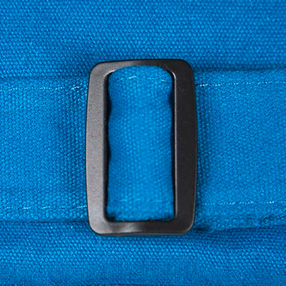Cotton yoga mat bag with Pockets and Adjustable Strap - Full Zip Cargo Yoga Mat Carrier Bag - Bag for 1/4" 1/3" Thick Yoga Mat - color: Blue, size: L