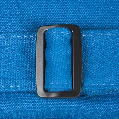 Cotton yoga mat bag with Pockets and Adjustable Strap - Full Zip Cargo Yoga Mat Carrier Bag - Bag for 1/4" 1/3" Thick Yoga Mat - color: Blue, size: L