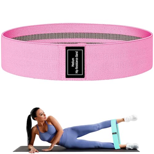 Resistance Bands, Fabric Workout Bands for Women & Men, Cloth Booty Resistance Loop Bands, Thick Squat Bands for Home Fitness, Gym, Yoga, Pilates for Butt Legs Thigh Hip Glute - color: Pink01