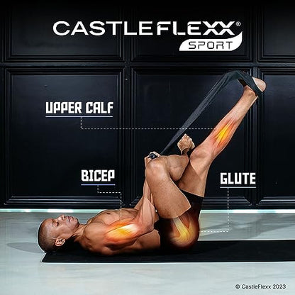 CastleFlexx Mobility and Full Body Strengthening Device - color: Black/Red, size: Standard 5'0 - 5'8