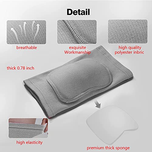 Volleyball Knee Pads for Women, Men, Youth, Girls, Kids, Knee Brace for Volleyball Basketball Football Dance Yoga Tennis Running Cycling Workout Climbing Wrestling - color: Gray, size: Medium