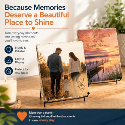 Black Metal Display Easels Set of 3 – 6 Inch Tabletop Stand for Plates, Frames, Books, Signs & Artwork – Heavy Duty Sturdy Iron Easel Holders for Home Décor & Retail Displays - size: 6 Inch