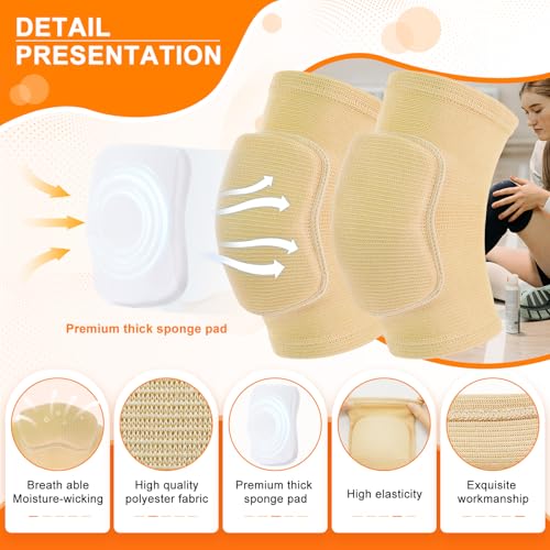 Volleyball Knee Pads for Girls Women Men Youth Kids Knees Protective - color: Skin, size: Large