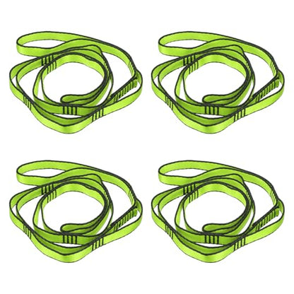 PATIKIL Daisy Chain Straps, Strong Climbing Strap Adjustable Nylon Chain Sling with Loops for Aerial Yoga Hammock Swing - color: Green, size: 43 Inch